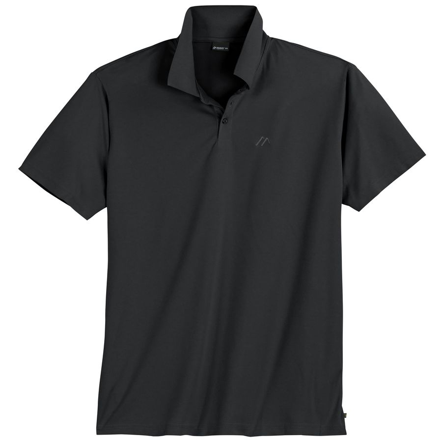 Maier Sports Funktions-Poloshirt Übergröße schwarz