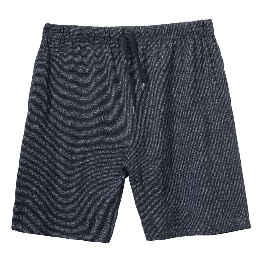 Adamo kurze Homewear-Hose blau melange Übergröße