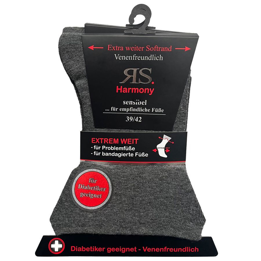 RS Harmony 2er-Pack Strumpf extrem weit anthrazit