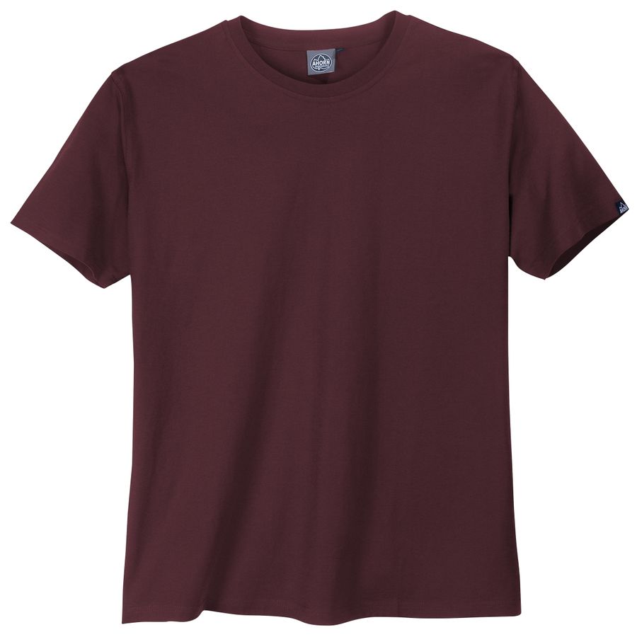 Ahorn Sportswear Basic T-Shirt Übergröße bordeaux