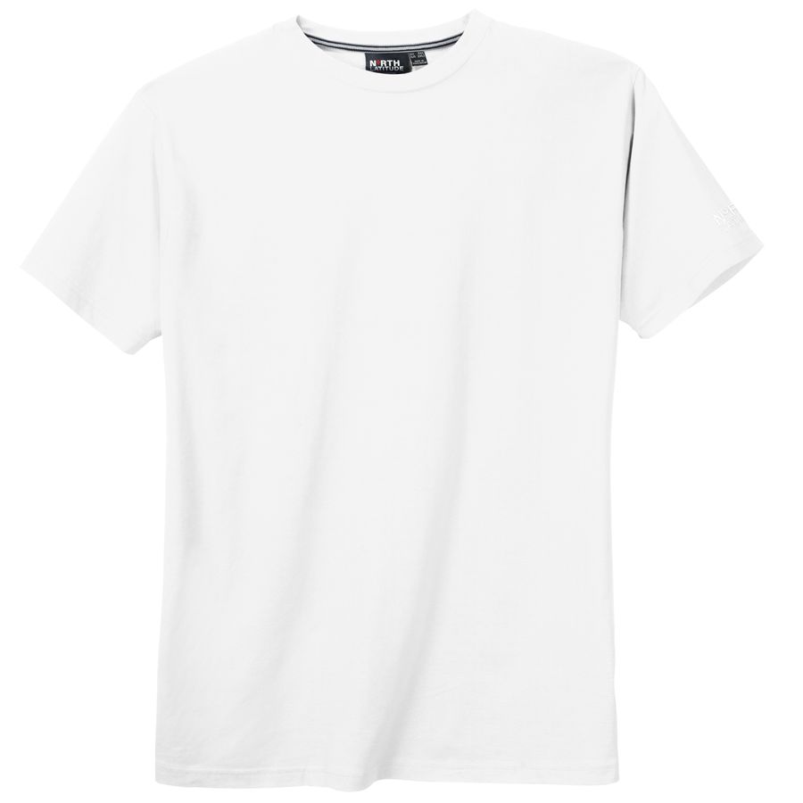 North Latitude T-Shirt weiß Übergröße