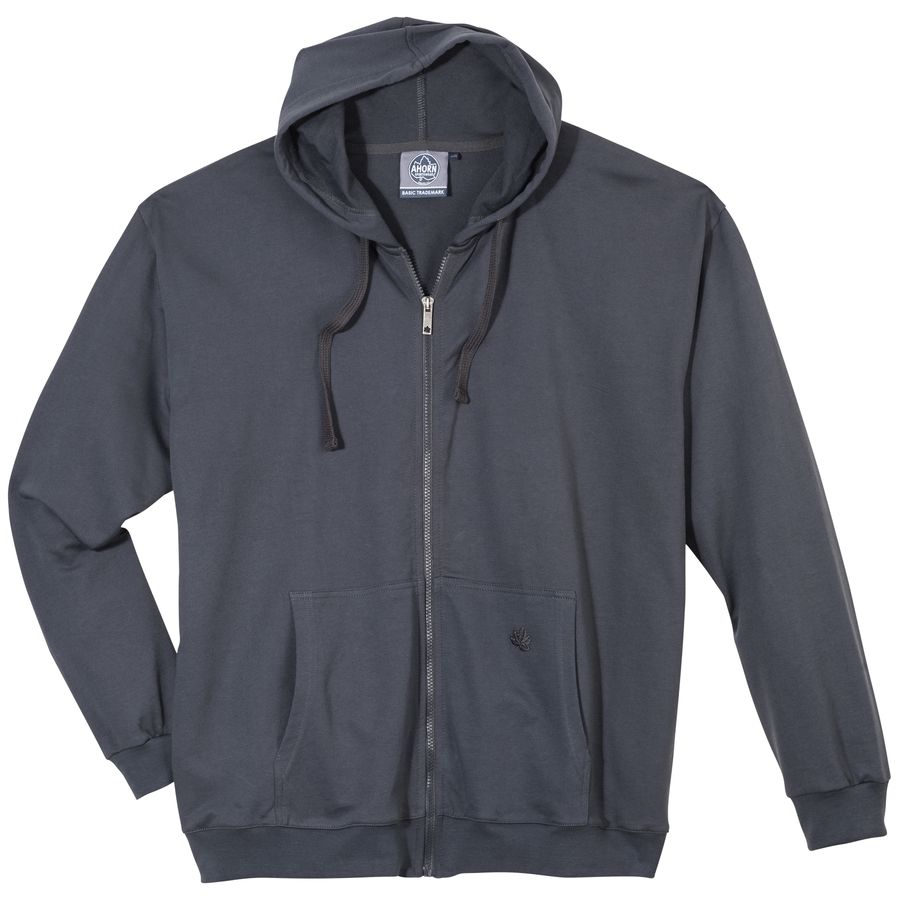 Ahorn Sportswear Kapuzen-Sweatjacke dunkelgrau XXL