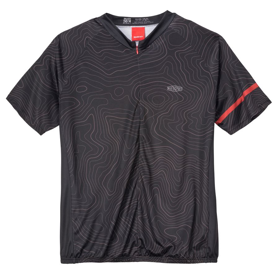 North Latitude Sport Radtrikot schwarz Muster XXL