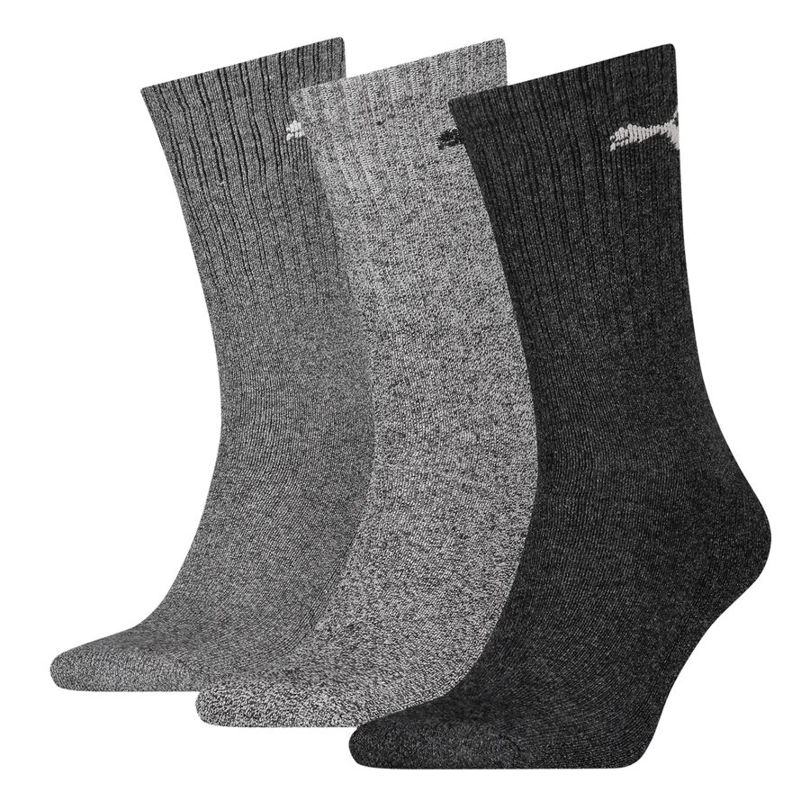 Puma 3er-Pack Sportsocken melierte Grautöne