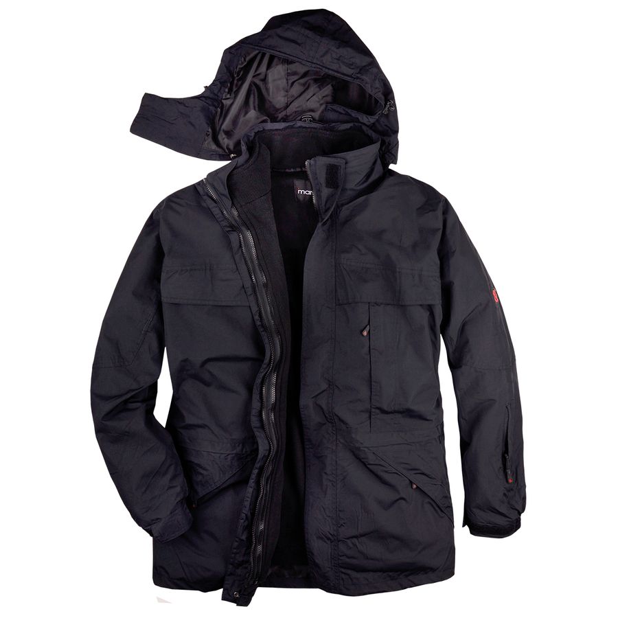 Marc & Mark 3-in-1 XXL Funktionsjacke schwarz