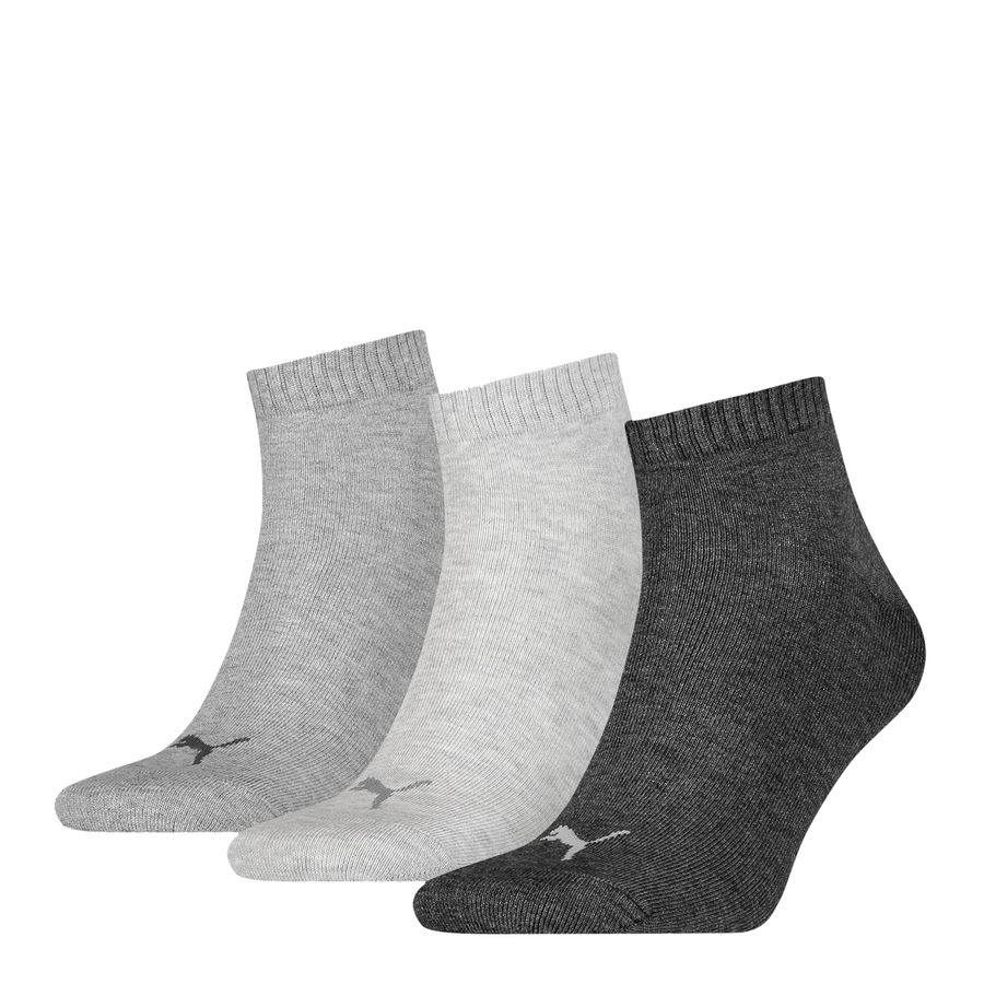 Puma Quarter Kurzsocken melierte Grautöne 3er-Pack