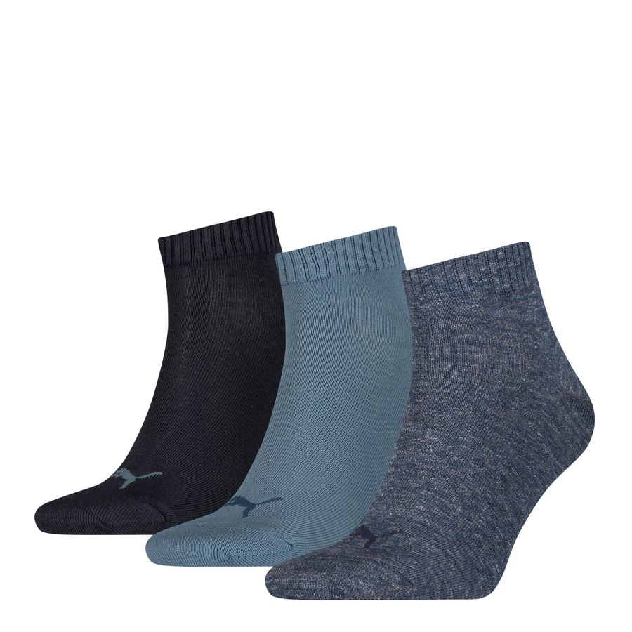 Puma Quarter Kurzsocken Blautöne 3er-Pack