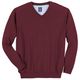 Redmond V-Neck Pullover Übergröße dunkelrot melange