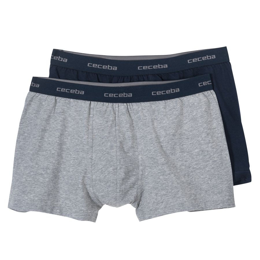 Ceceba Übergrößen Pants 2er-Pack grau melange/navy