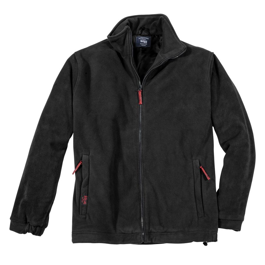 Fleecejacke Brigg Übergröße schwarz