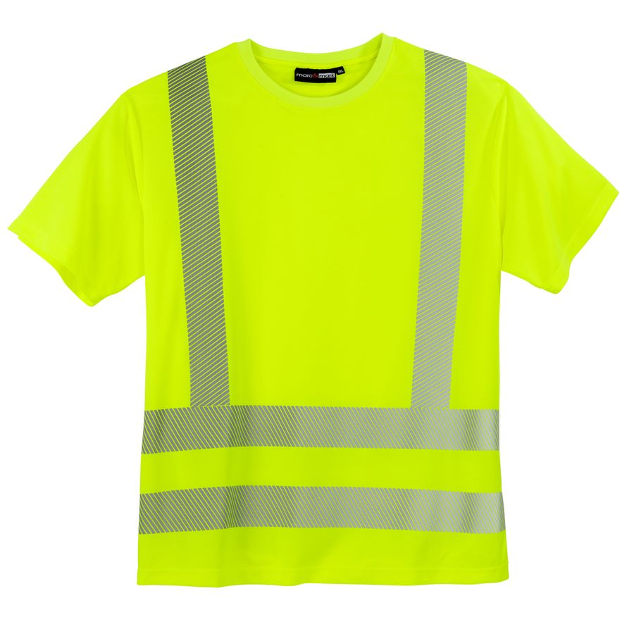Marc & Mark Warnschutz T-Shirt Übergröße neongelb