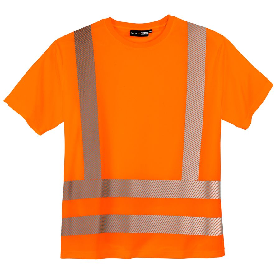Marc & Mark Warnschutz T-Shirt Übergröße neonorange