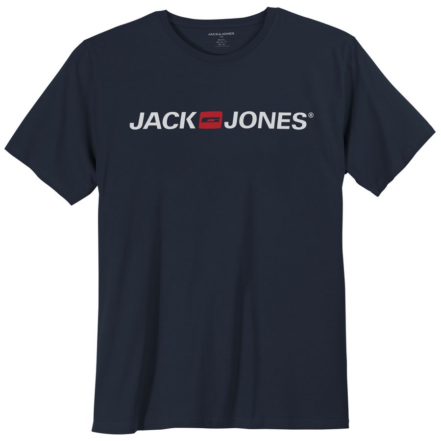 Jack&Jones T-Shirt navy Logodruck Übergröße JJECORP