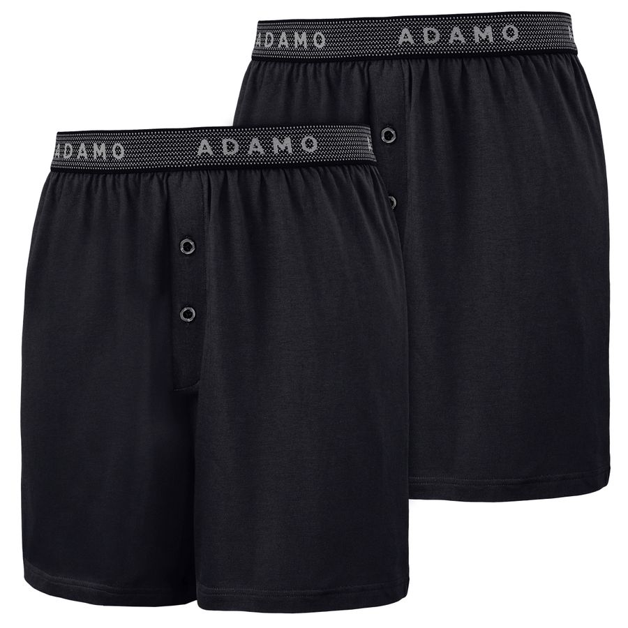 Adamo 2er-Pack Boxershorts Übergröße schwarz