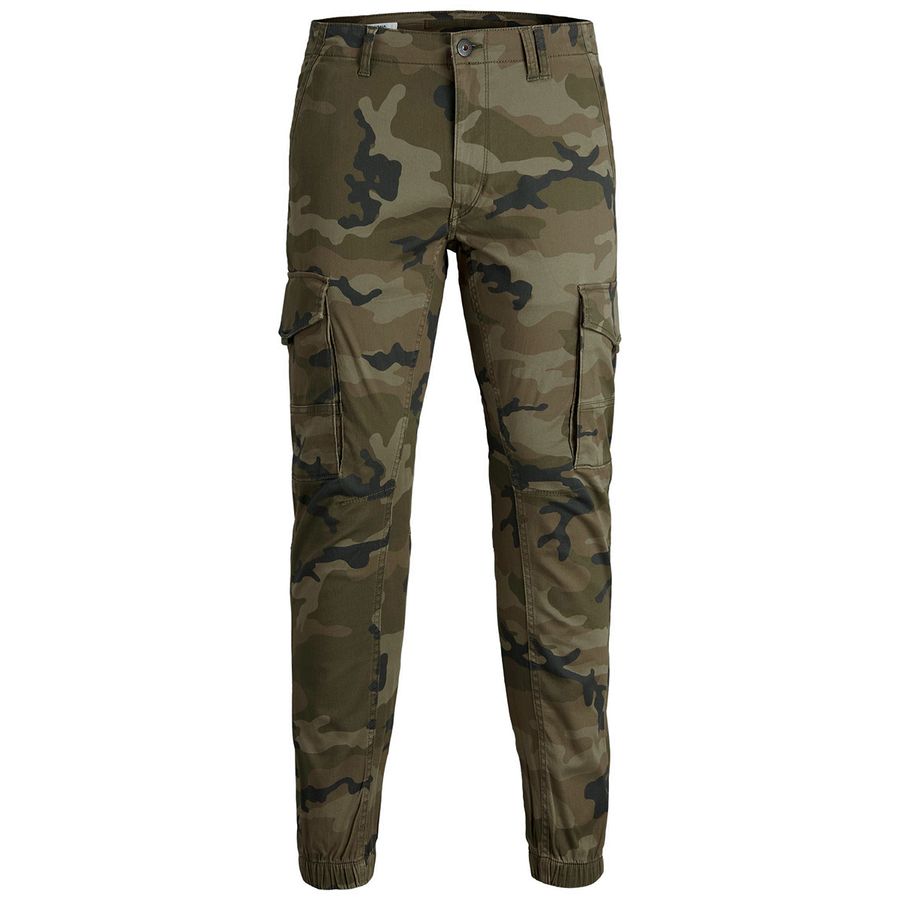 Übergrößen Camouflage Cargohose Jack & Jones oliv