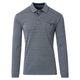 CasaModa Langarm-Polo Übergröße silber-navy melange CasaModa Langarm-Polo Übergröße silber-navy melange