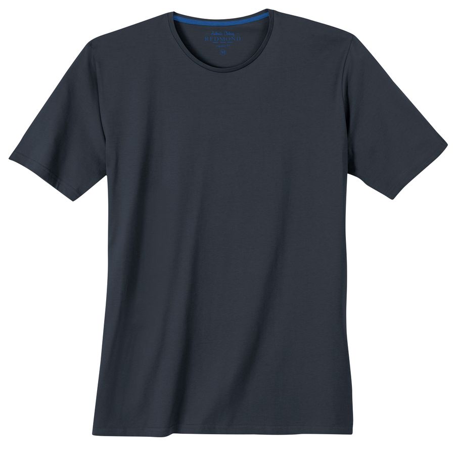 Redmond Basic Rundhals T-Shirt navy Übergröße