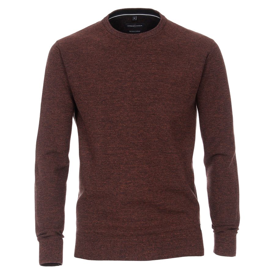 CasaModa XXL Pullover terracotta melange Struktur