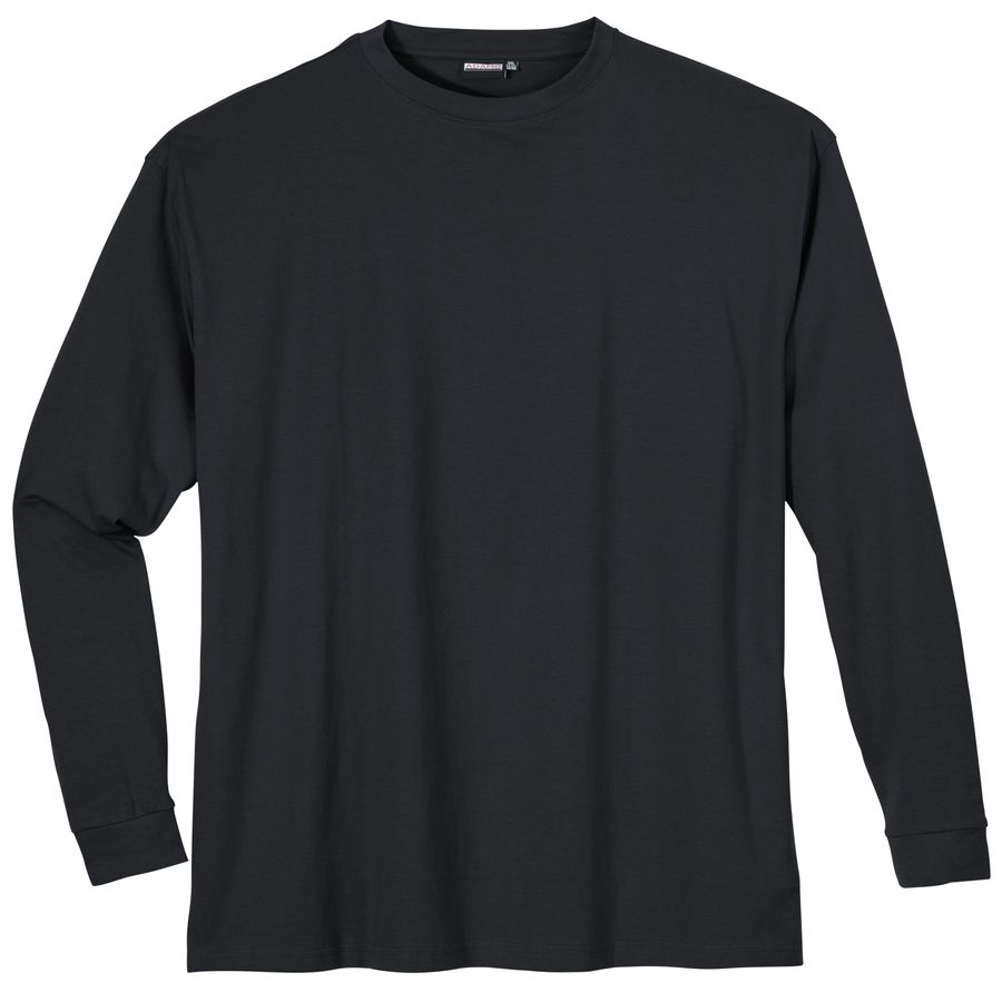 Adamo Langarmshirt große Größen schwarz