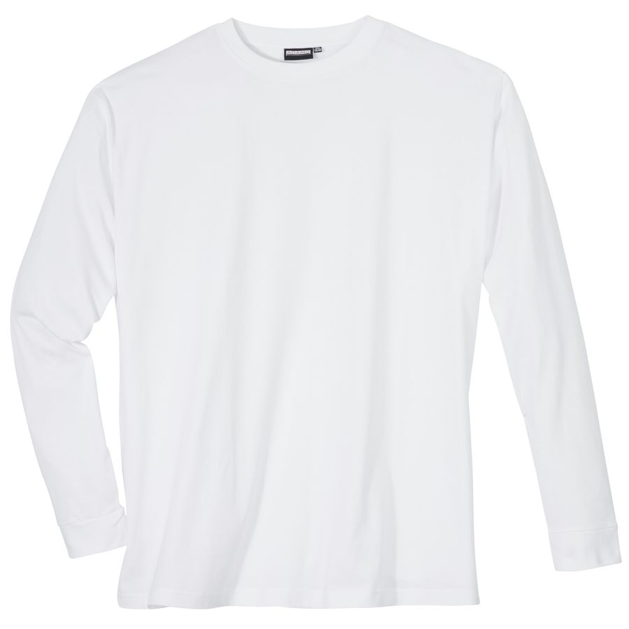 Adamo Langarmshirt große Größen weiß
