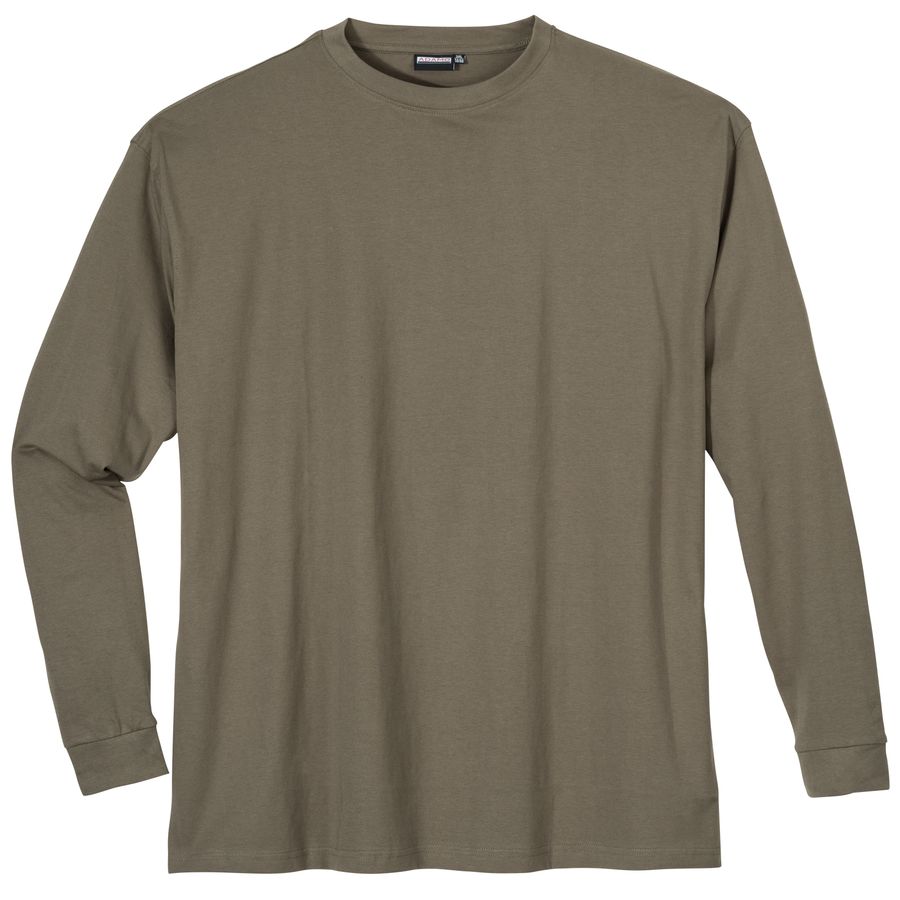 Adamo Langarmshirt große Größen khaki