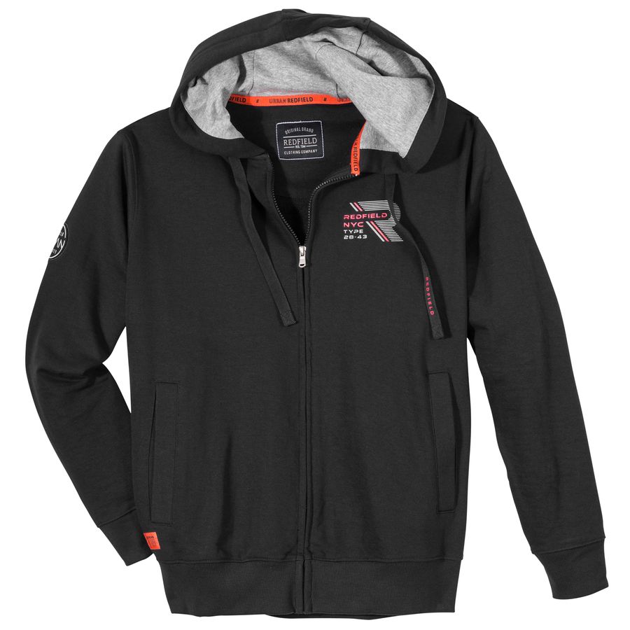 Redfield Kapuzen-Sweatjacke XXL schwarz sportiv