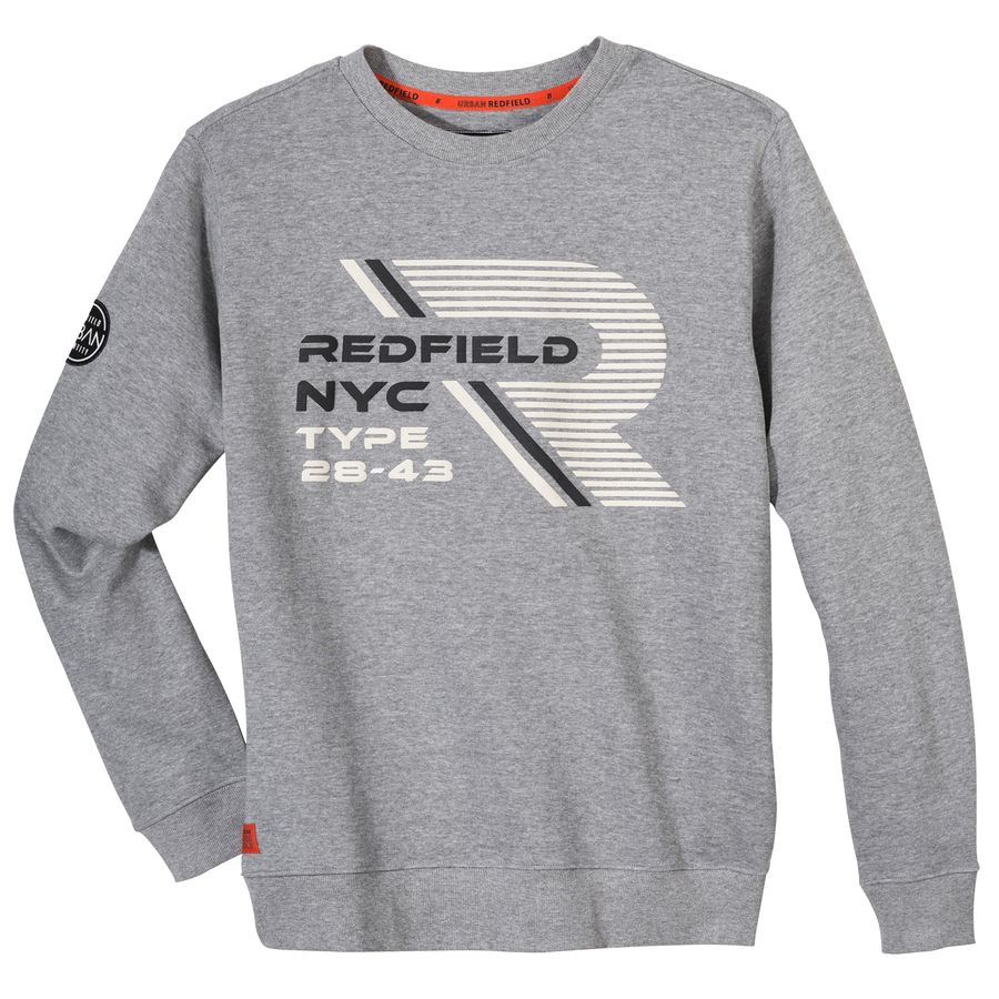 Redfield XXL Sweatshirt grau sportiver Print