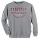 Redfield XXL Sweater grau melange Print Used Look