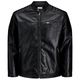 Jack&Jones XXL Biker-Style Jacke Lederoptik schwarz