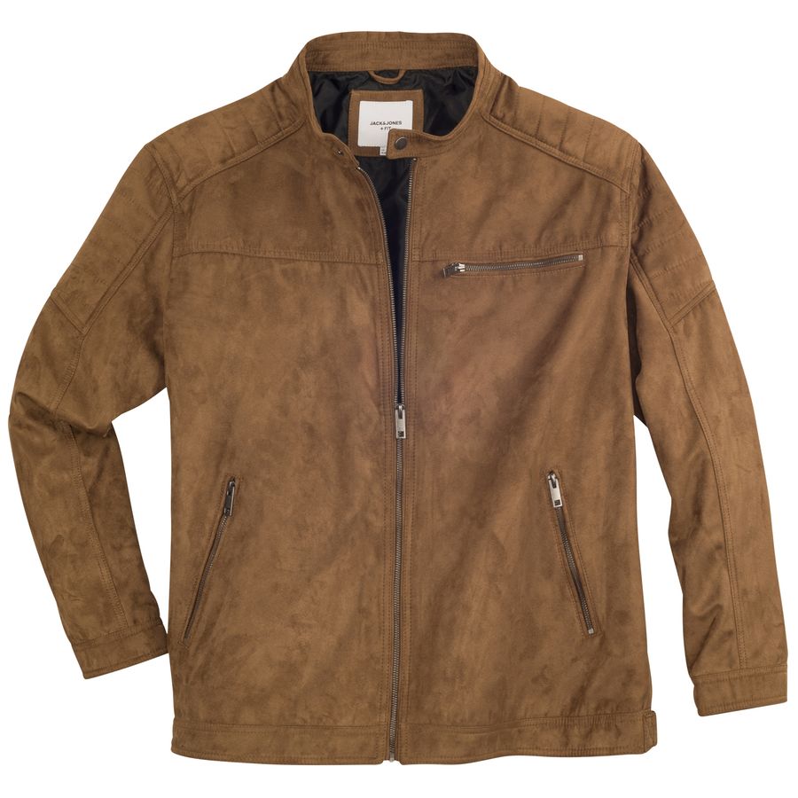 Jack&Jones XXL Jacke Biker-Style cognacbraun