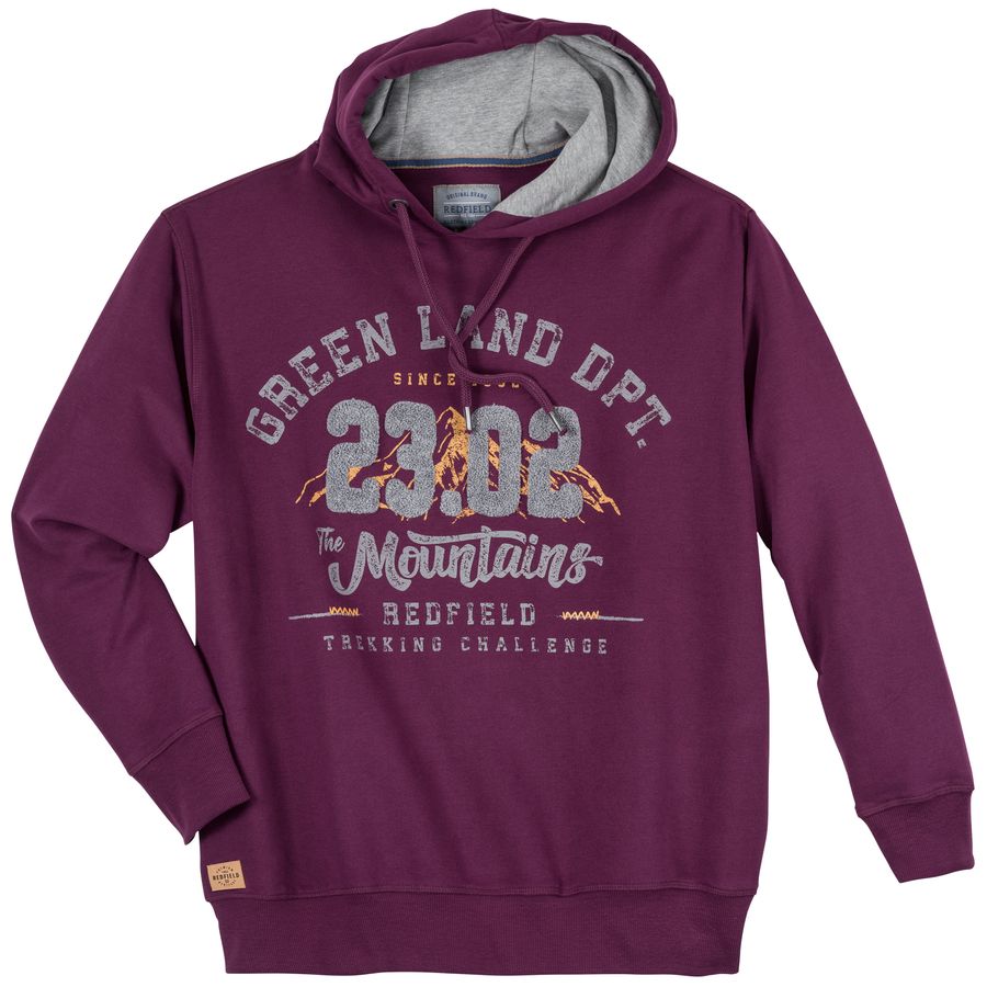 Redfield modischer Übergrößen Hoodie pflaume