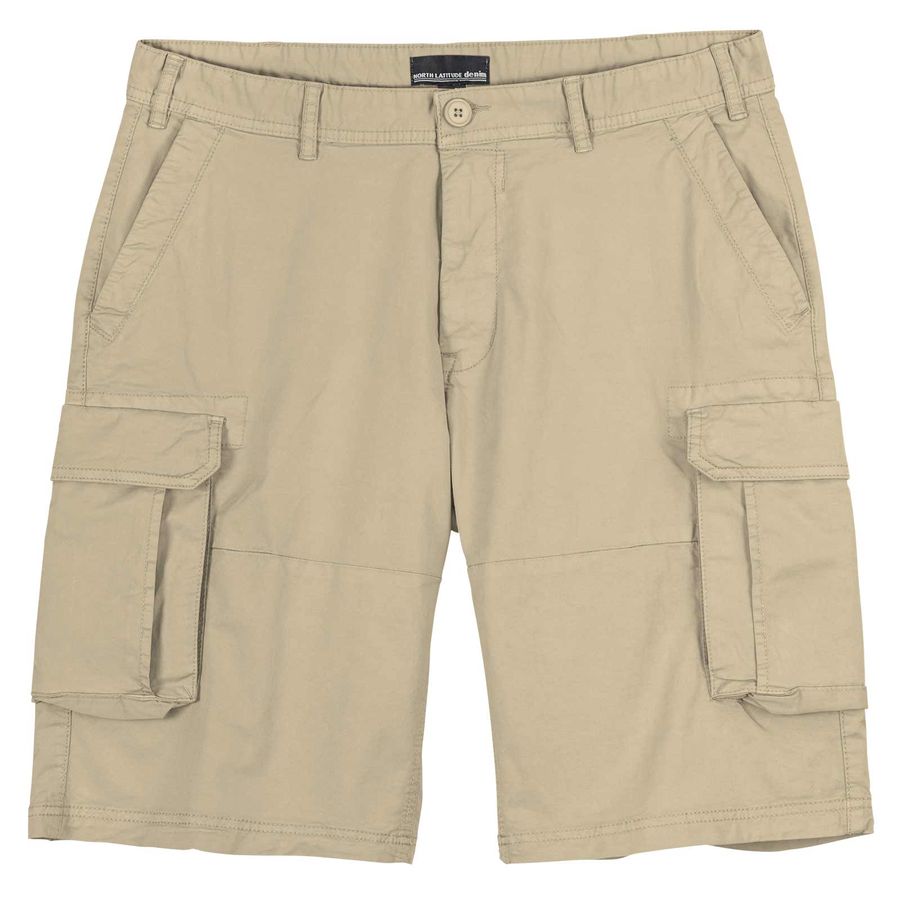 North Latitude Cargo-Shorts sand Übergröße
