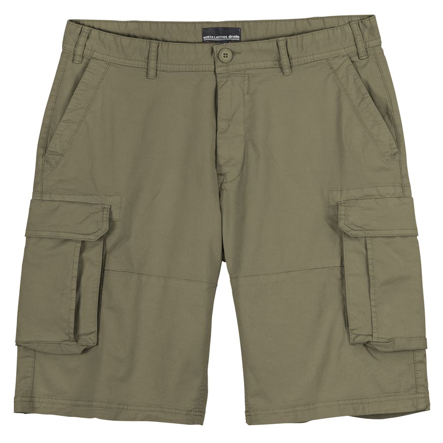 North Latitude Cargo-Shorts oliv Übergröße