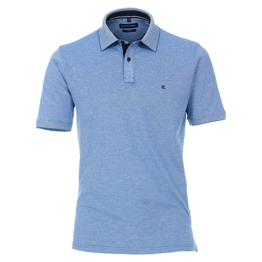 CasaModa Stretch-Poloshirt XXL hellblau melange