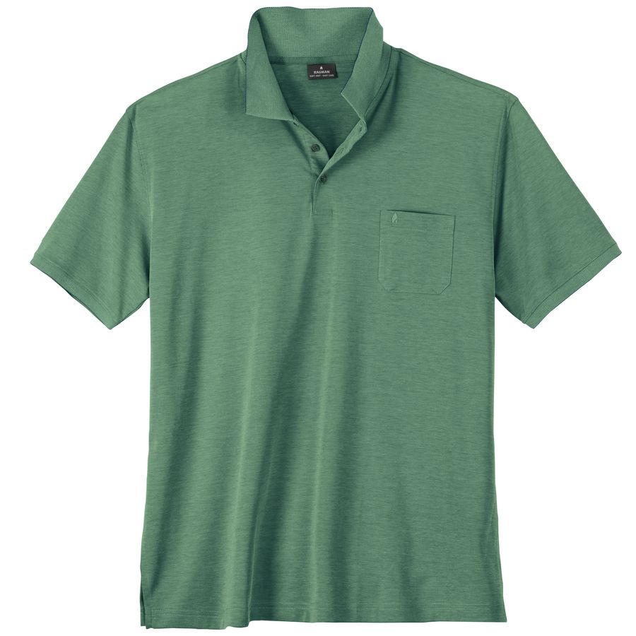 Ragman Softknit Poloshirt XXL schilfgrün melange