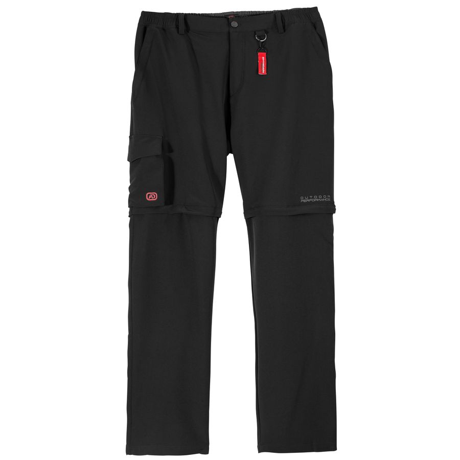 Adamo Übergrößen Outdoor-Zipp-off-Hose schwarz