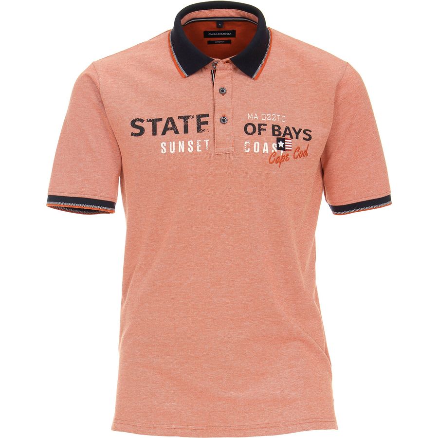 CasaModa XXL Stretch-Polo orange melange modisch