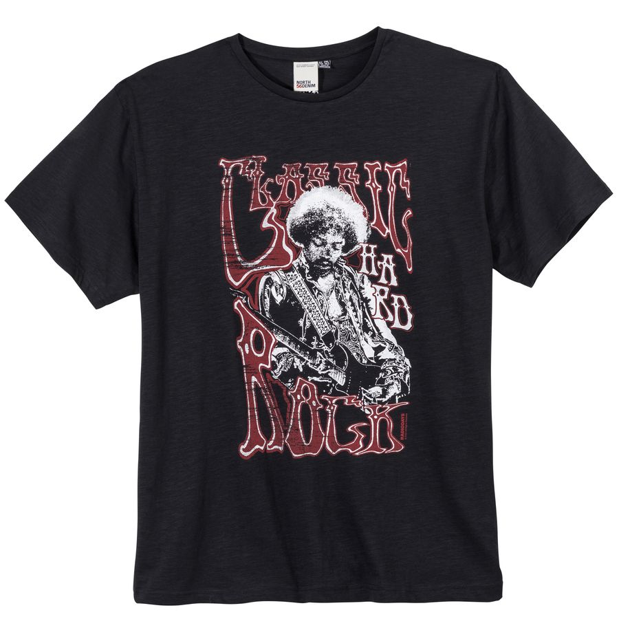 North56Denim XXL T-Shirt schwarz Print Jimi Hendrix