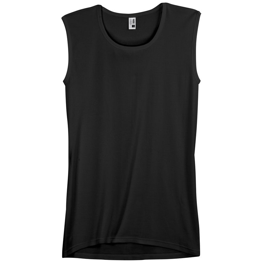 Adamo Feinripp Tanktop Übergröße schwarz