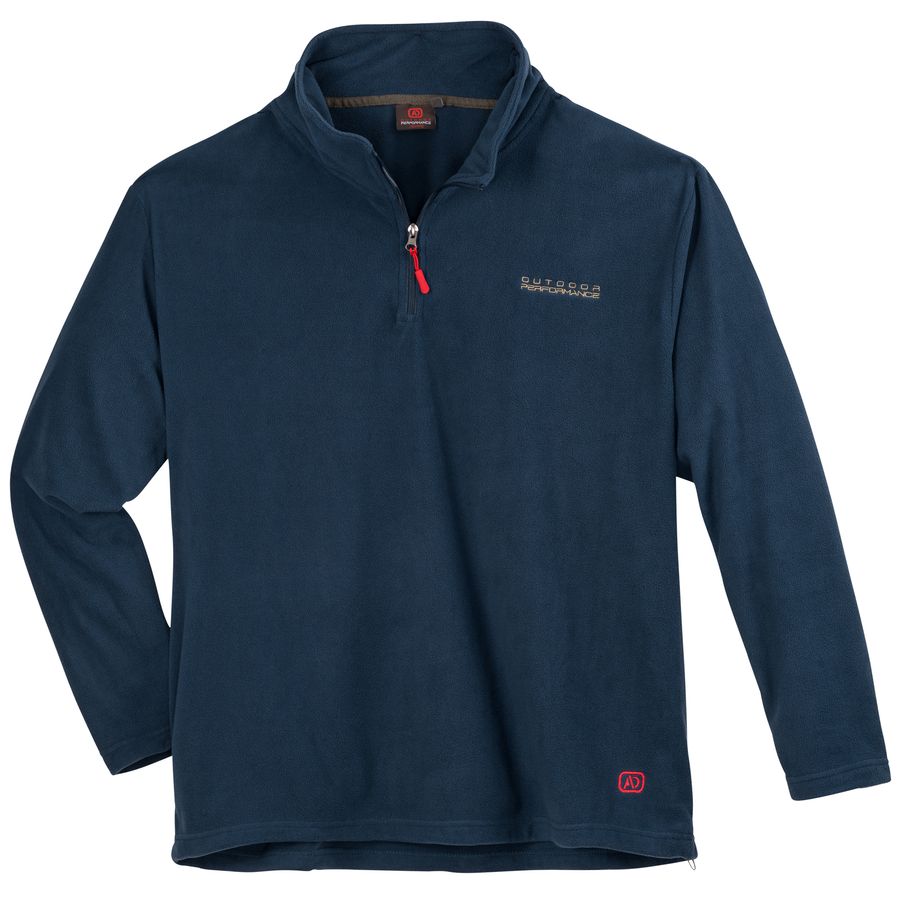 Adamo Fleece-Troyer Übergrößen navy
