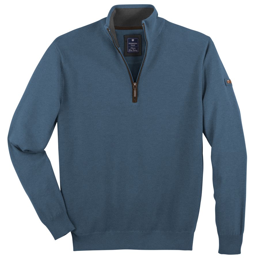 Redmond Strick-Troyer XXL blau melange Struktur