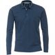 Redmond "Wash & Wear" XXL Langarm-Polo denimblau