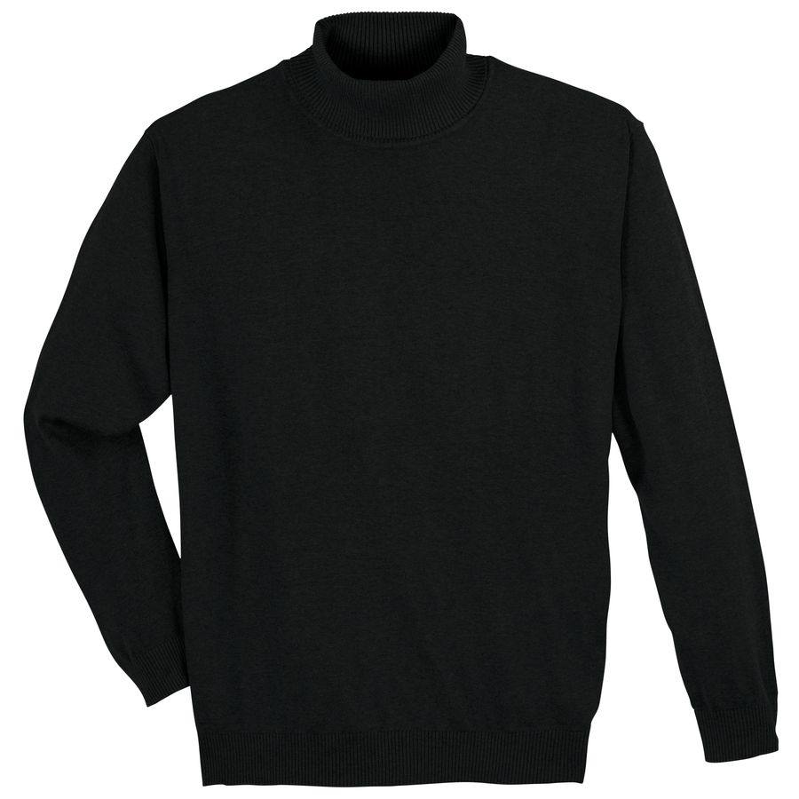 Redmond Rollkragen-Pullover Übergröße schwarz