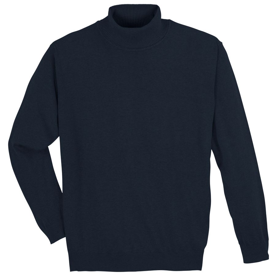 Redmond Rollkragen-Pullover Übergröße navy melange