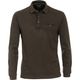 CasaModa Langarm-Poloshirt Übergröße braun melange CasaModa Langarm-Poloshirt Übergröße braun melange