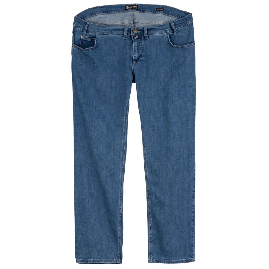 Adamo XXL Jeans untersetzte Größe mittelblau