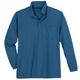 Ragman Softknit Langarm-Polo XXL türkisblau melange