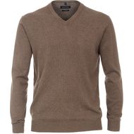 CasaModa V-Neck Pullover Übergröße braun melange