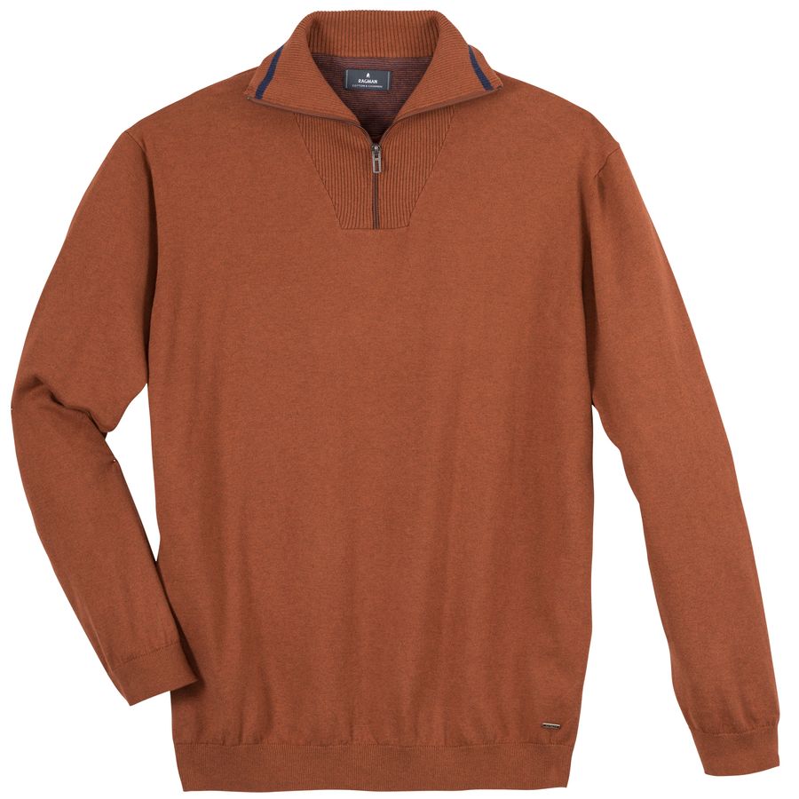 Ragman XXL Stricktroyer mit Kaschmir terra melange