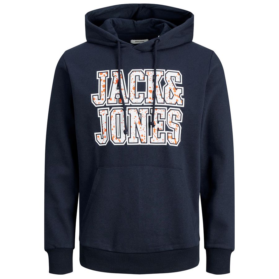 Jack&Jones Logo Hoodie Übergröße JJNEON DOT navy